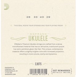 D'Addario EJ87S Ukulele Sopran Titanium